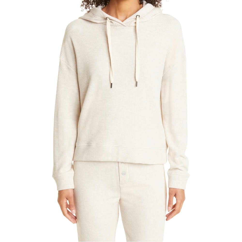 Rails Murray Thermal Knit Hoodie in Heather Oatmeal (M)